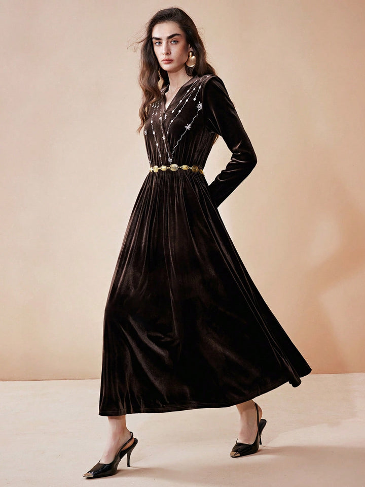 Rochie maxi SHEIN, maro