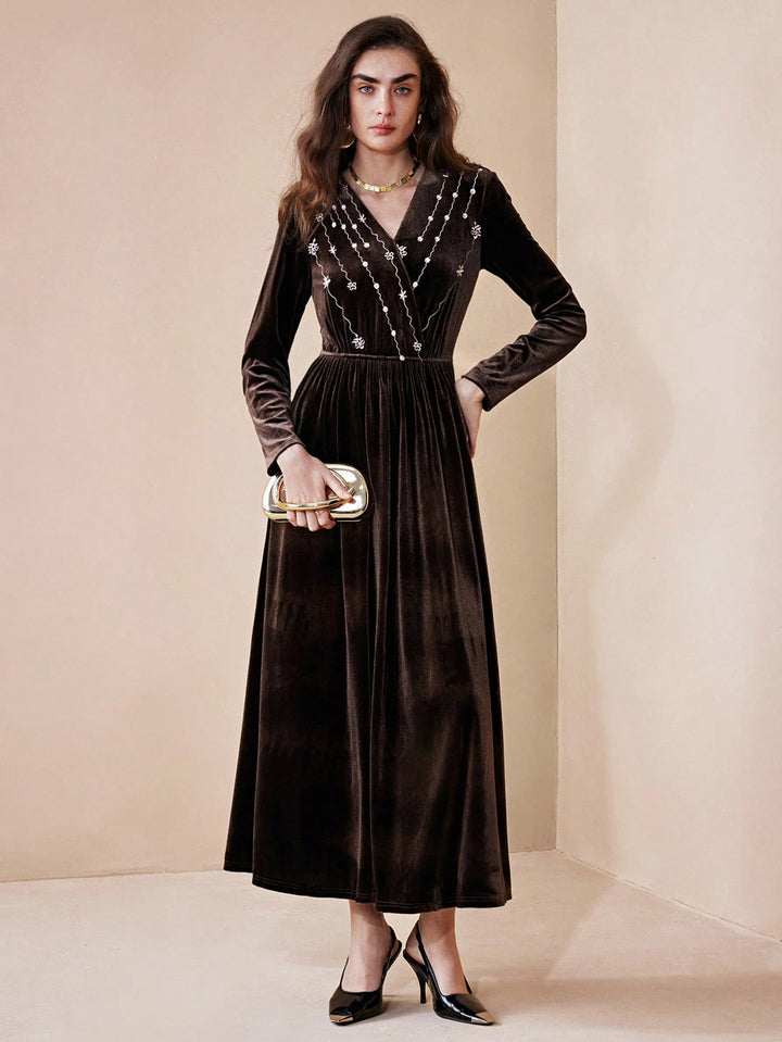 Rochie maxi SHEIN, maro
