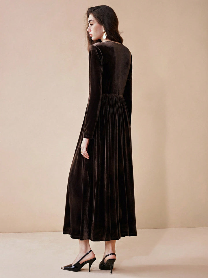Rochie maxi SHEIN, maro