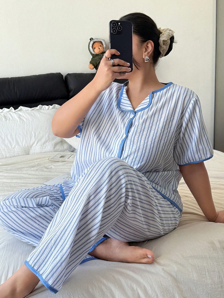 Set pijamale SHEIN, albastru