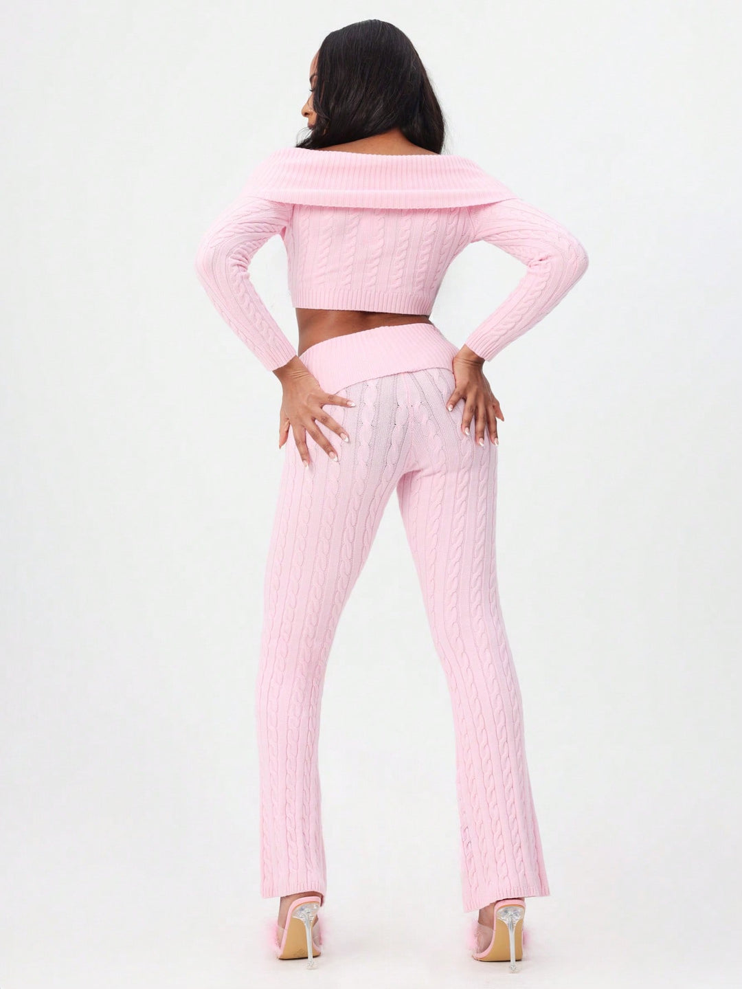 Pantaloni SHEIN, roz