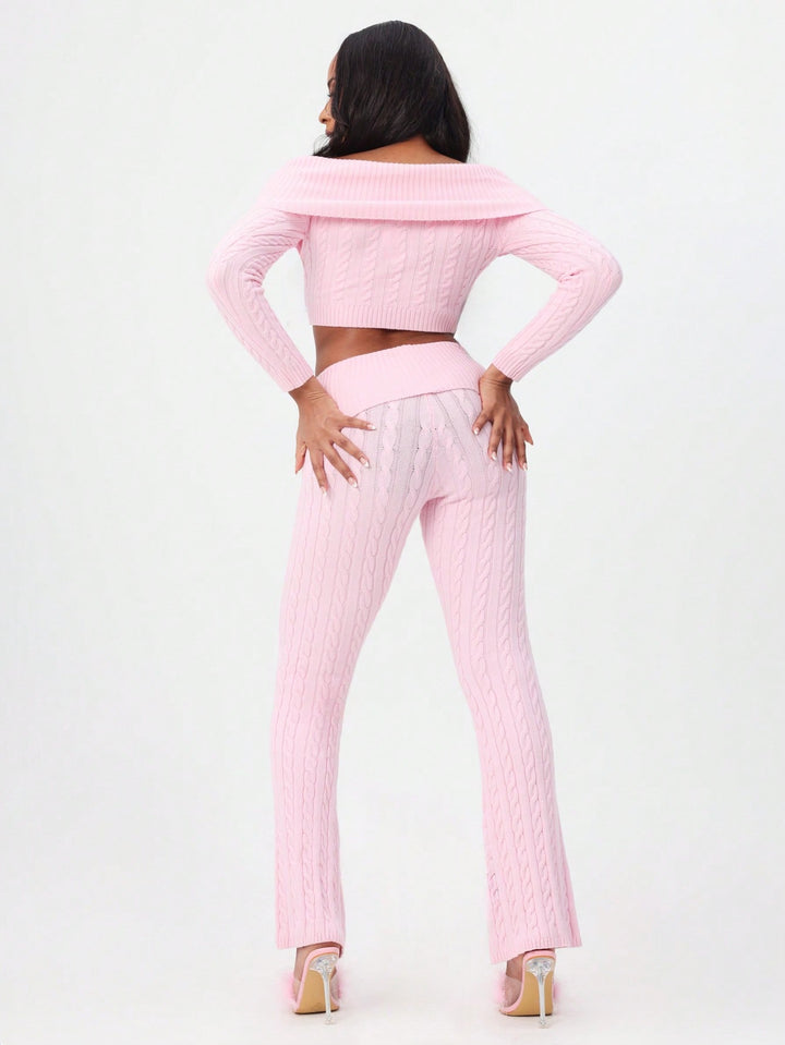 Pantaloni SHEIN, roz