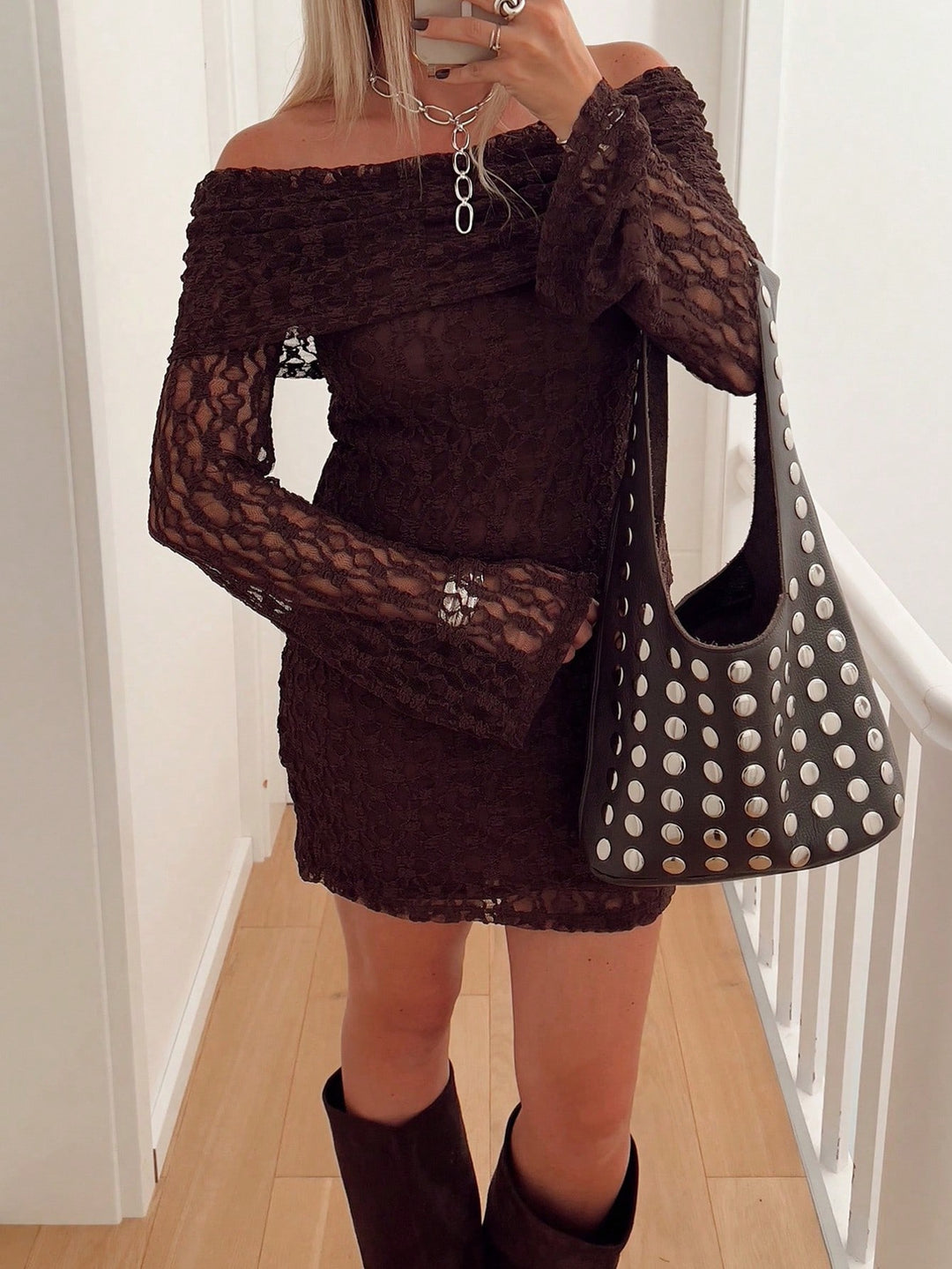 Rochie mini SHEIN, maro