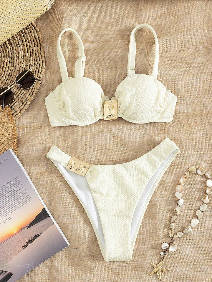 Fehér SHEIN bikini szett