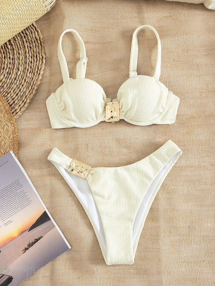 Fehér SHEIN bikini szett