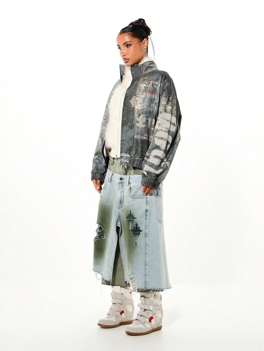 Jachetă bomber SHEIN, mix culori