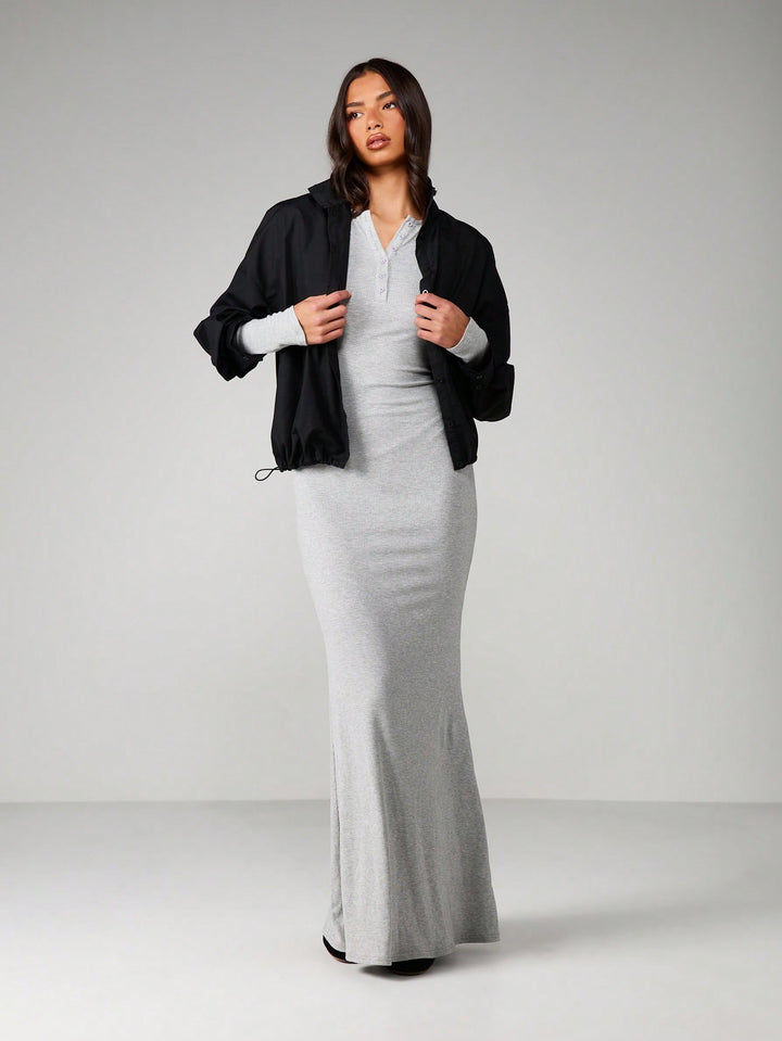 Rochie maxi SHEIN, gri