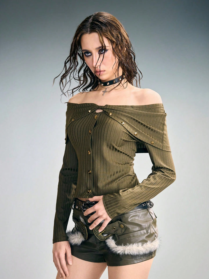 Tricou SHEIN, kaki