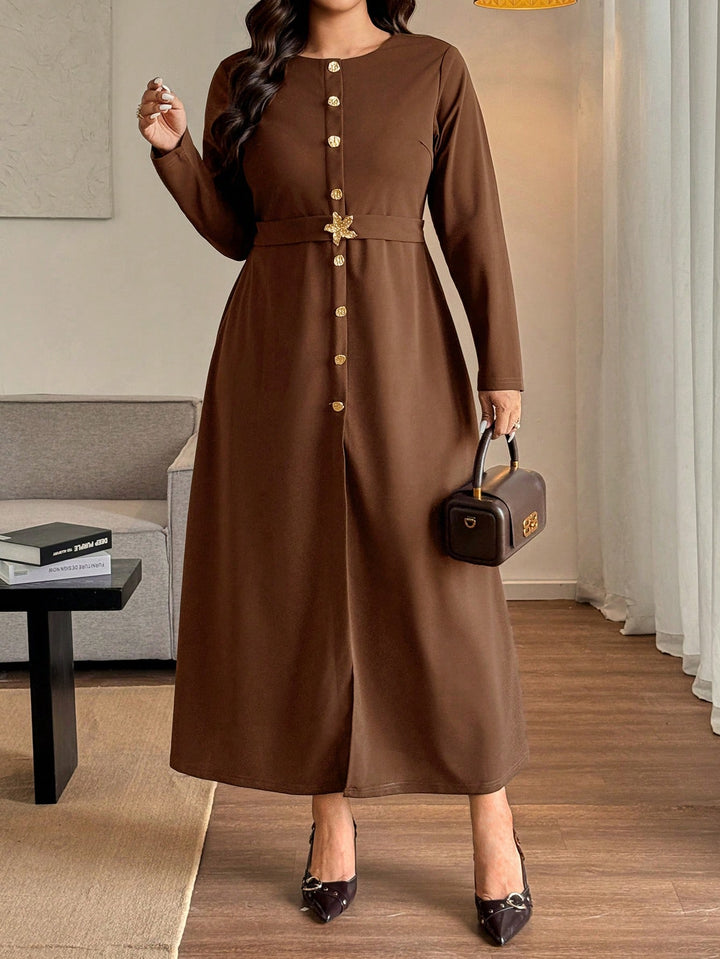 SHEIN maxi ruha, barna