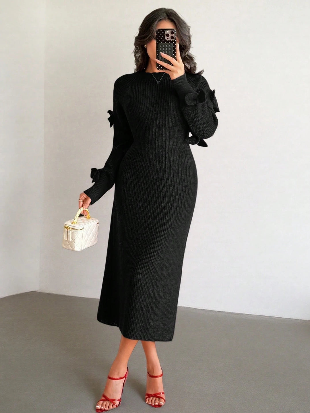 SHEIN maxi ruha, fekete