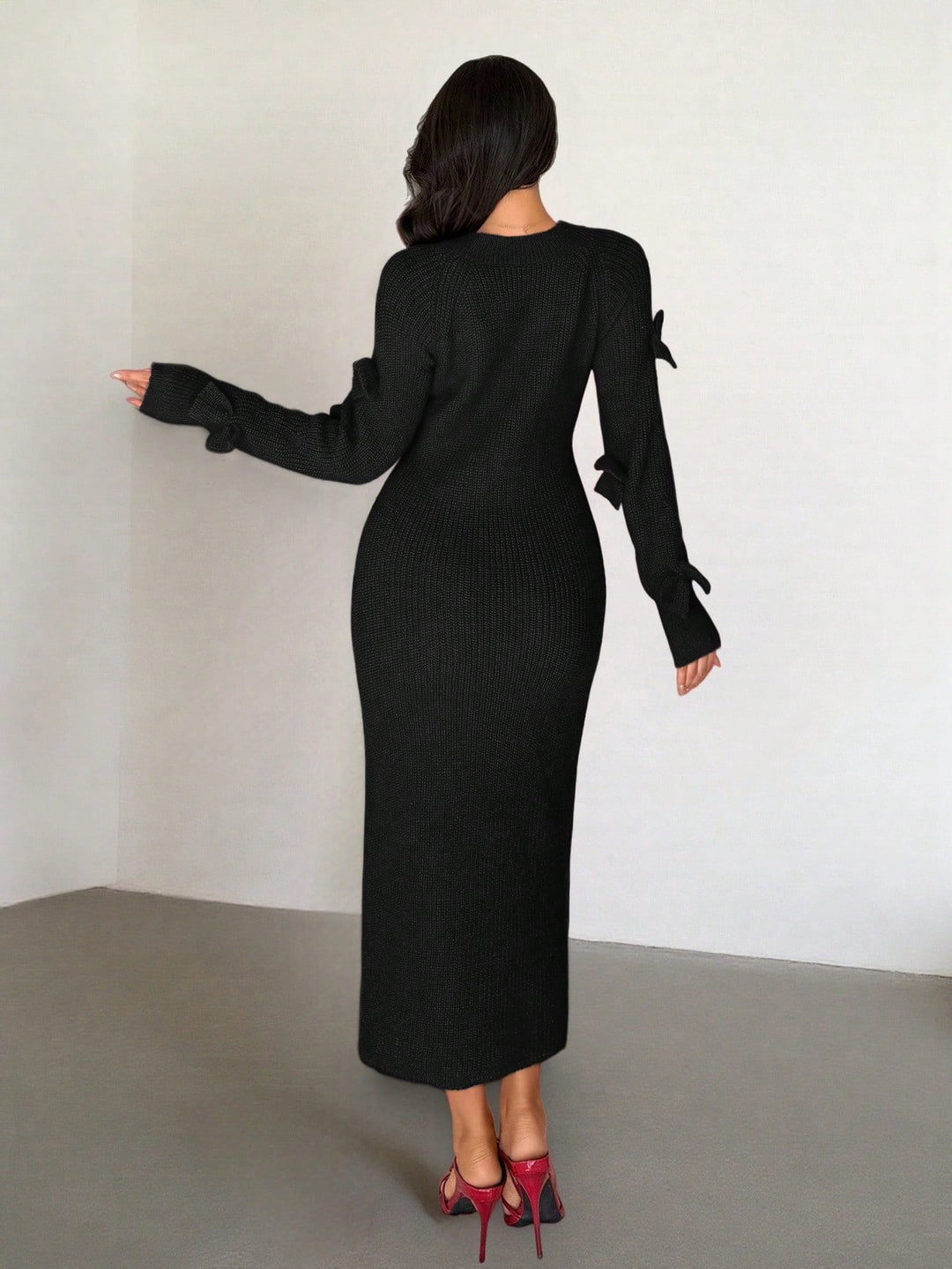 SHEIN maxi ruha, fekete