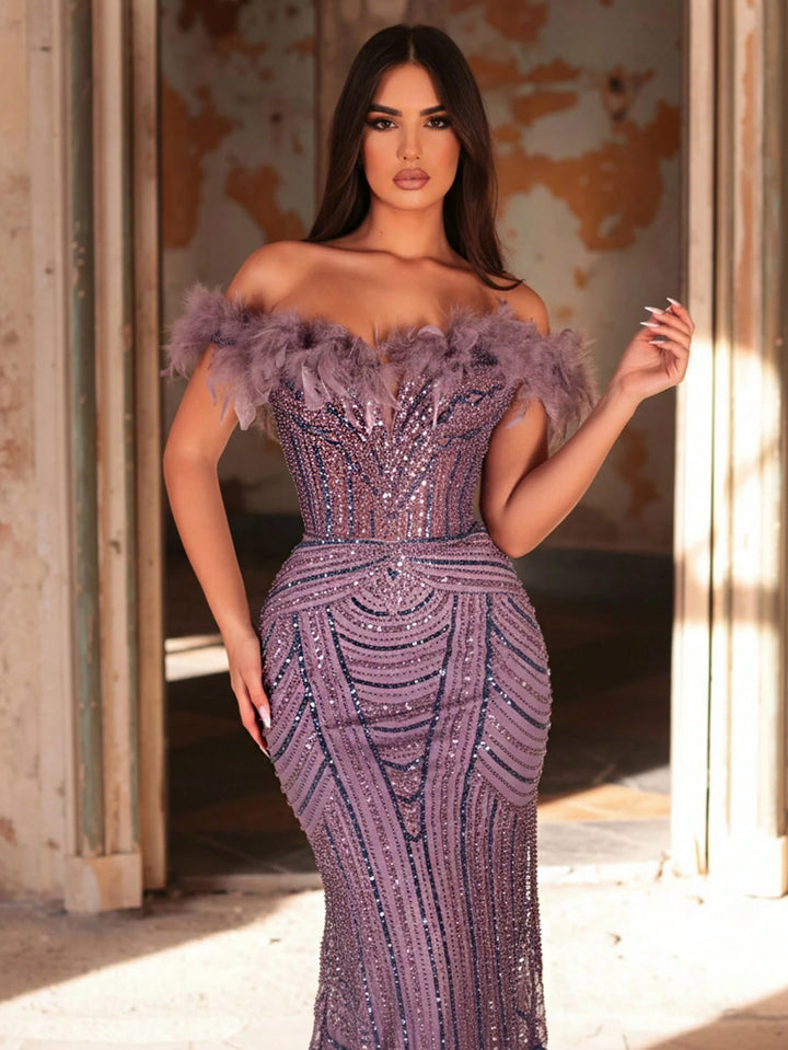 Rochie de ocazie SHEIN, mov