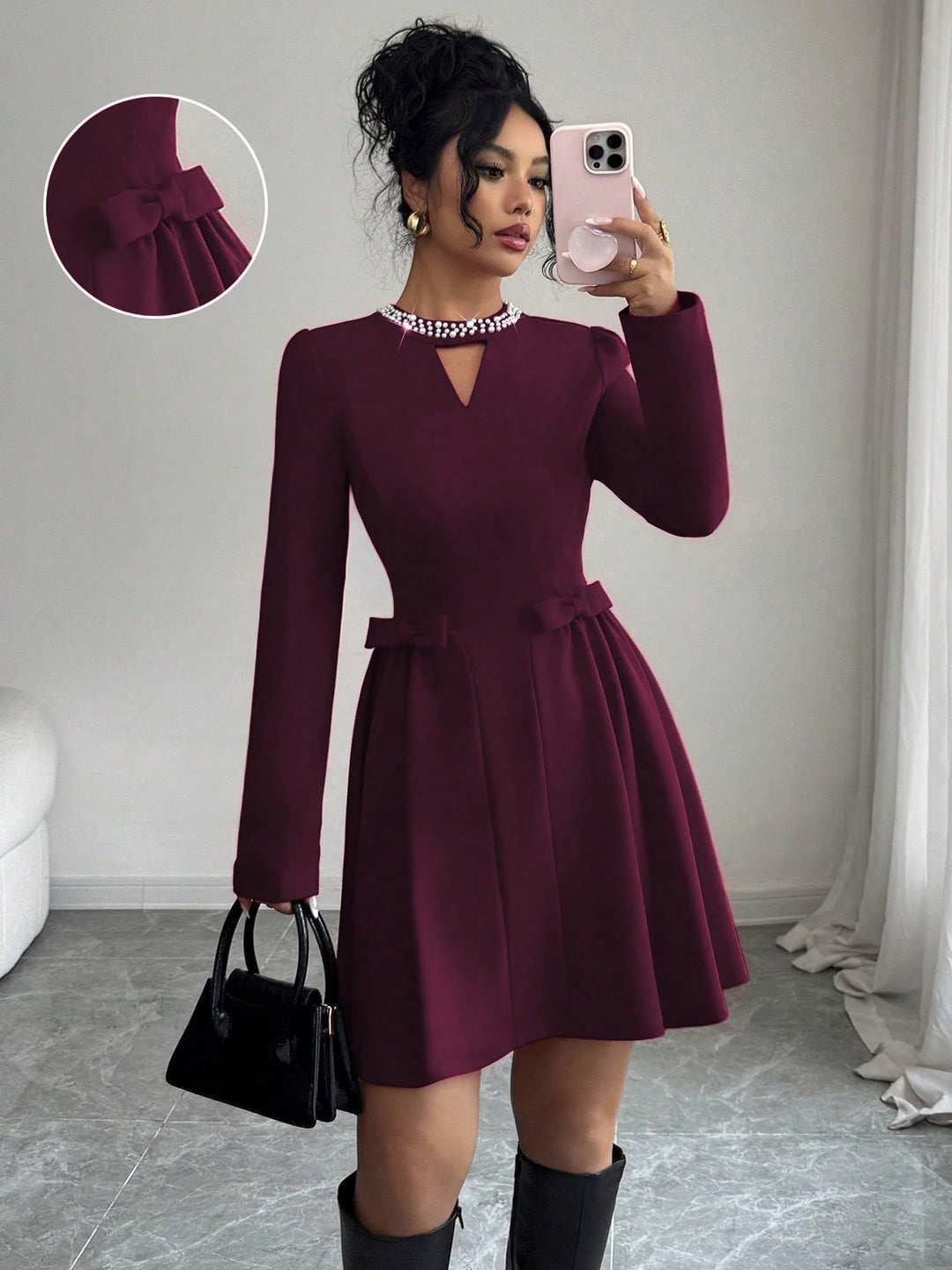 Rochie mini SHEIN, vișiniu