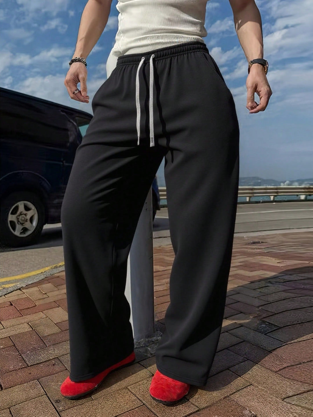 Pantalon SHEIN, negru