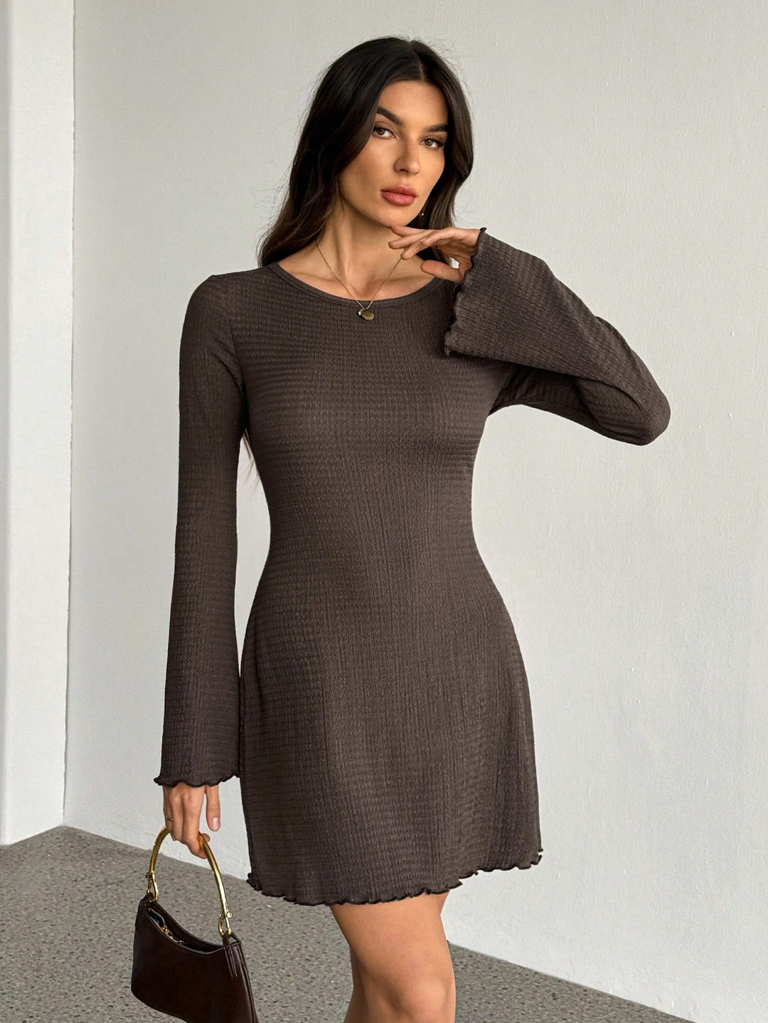 Rochie mini SHEIN, maro