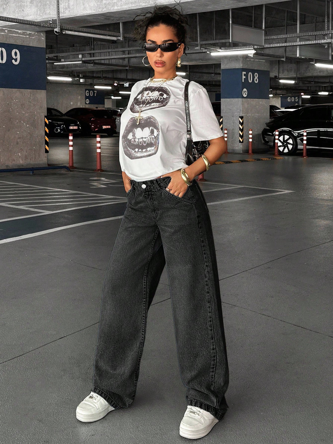 Jeans SHEIN, gri