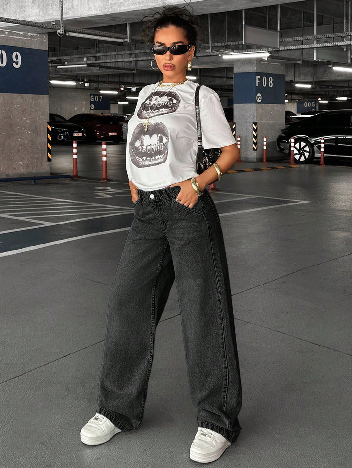 Jeans SHEIN, gri