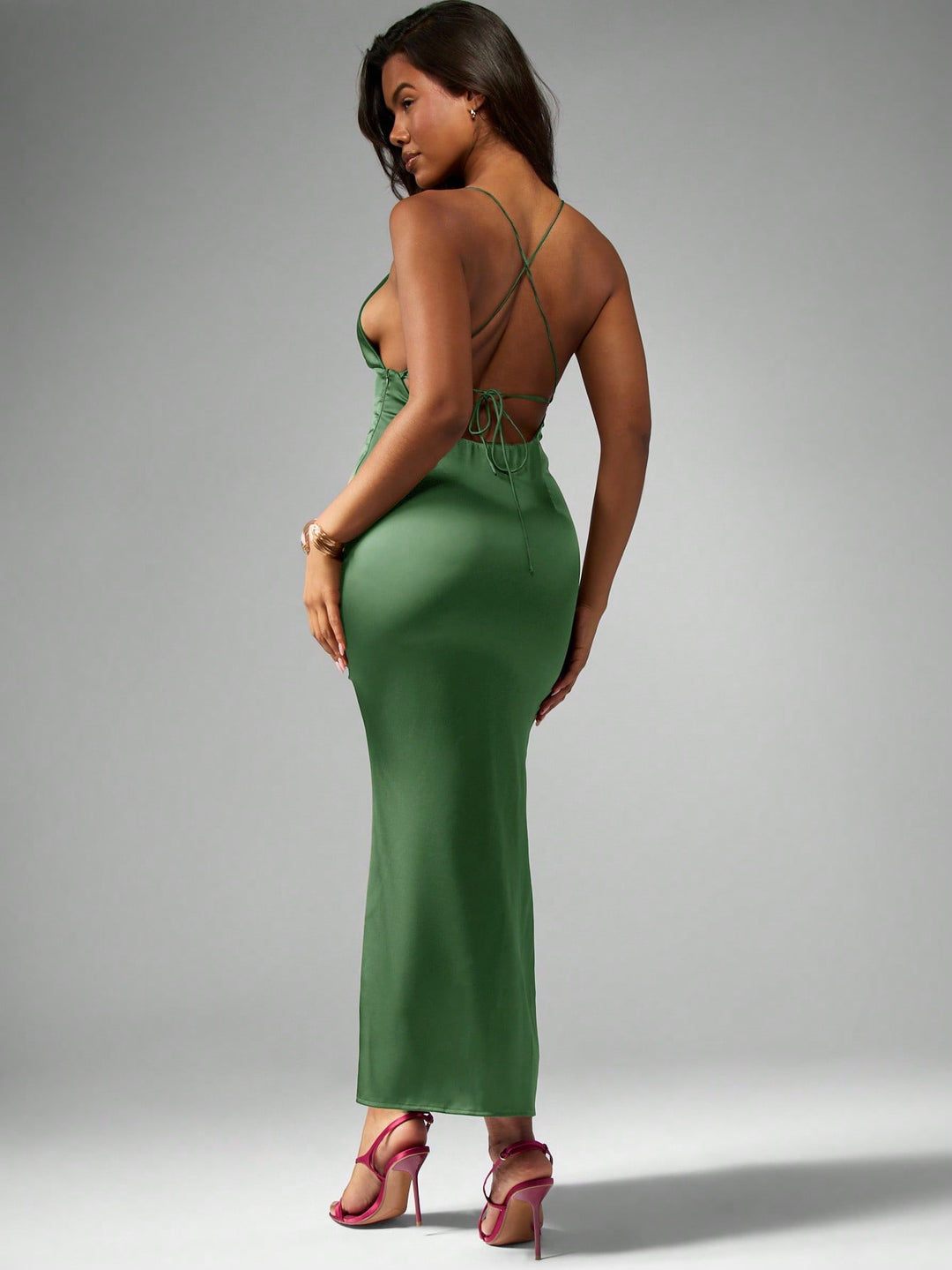 Rochie midi SHEIN, verde