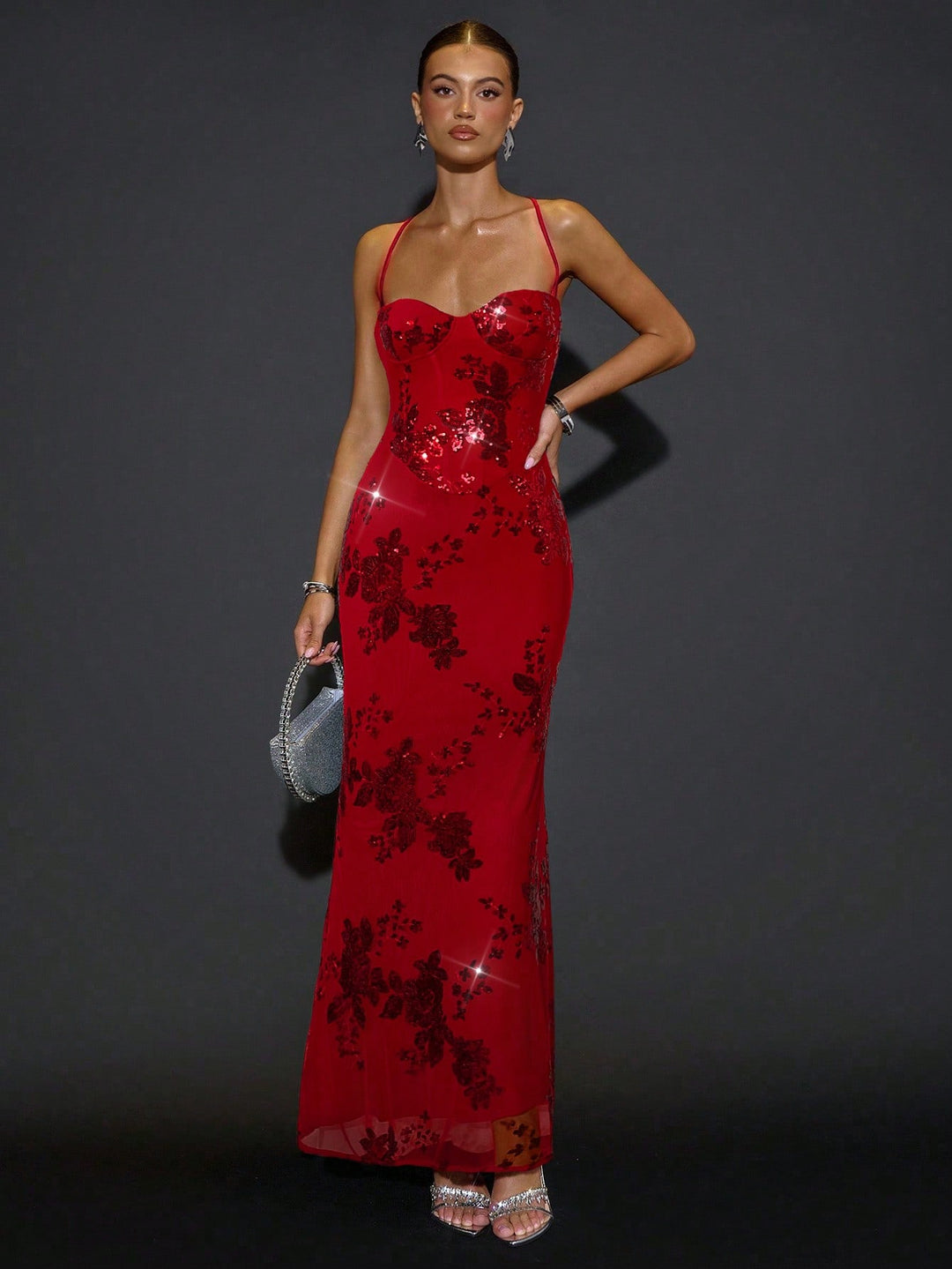 Rochie maxi SHEIN, roșu