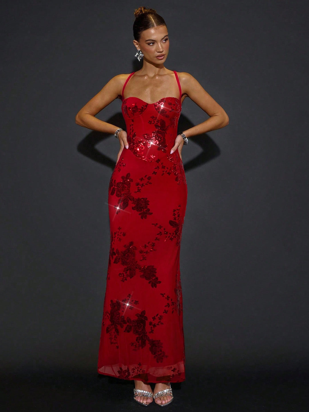 Rochie maxi SHEIN, roșu