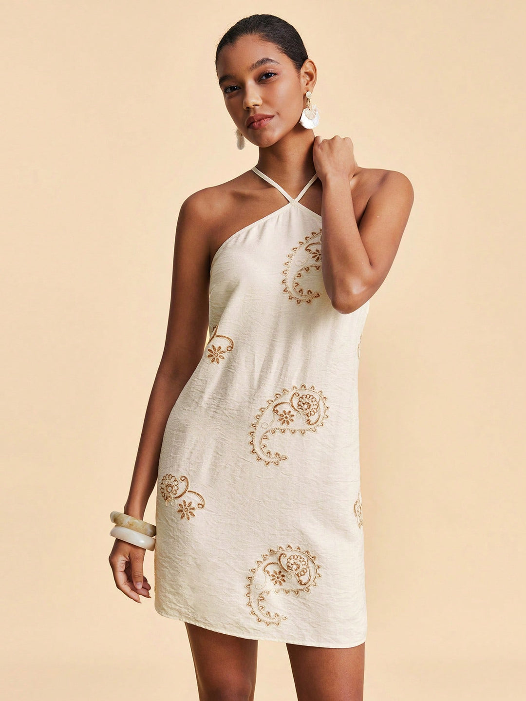 Rochie mini SHEIN, bej