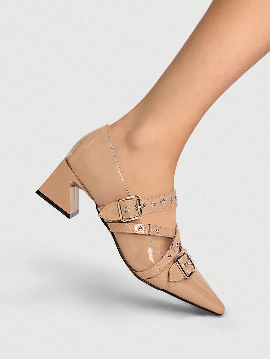 Pantofi cu toc SHEIN, bej