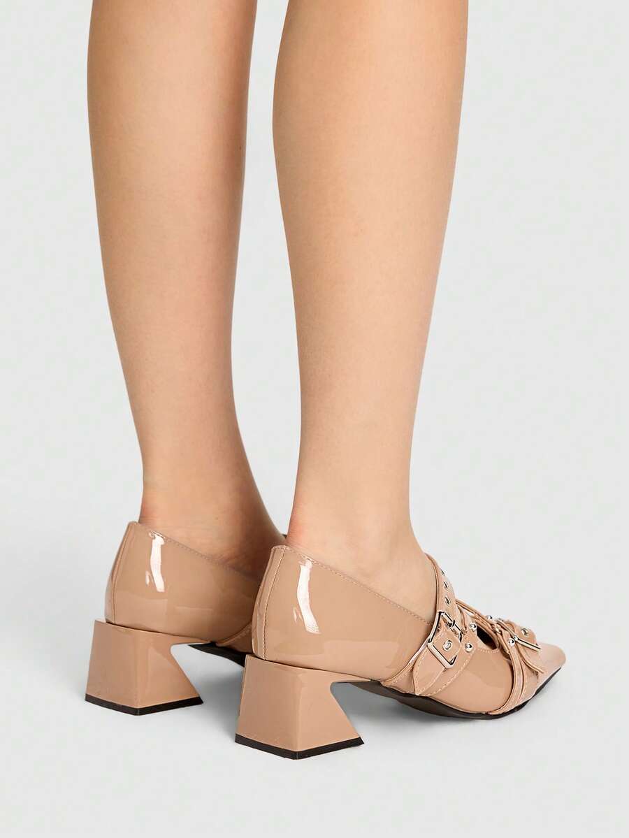 Pantofi cu toc SHEIN, bej
