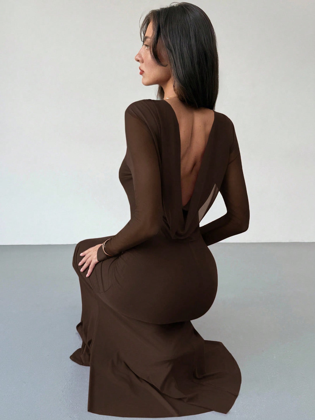 Rochie maxi SHEIN, maro