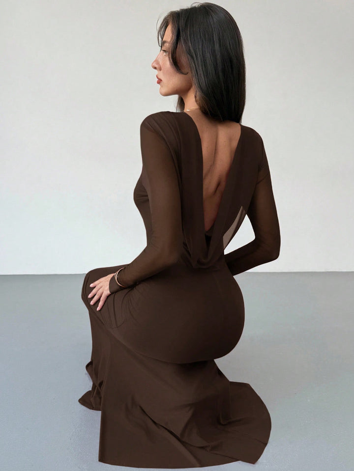 Rochie maxi SHEIN, maro