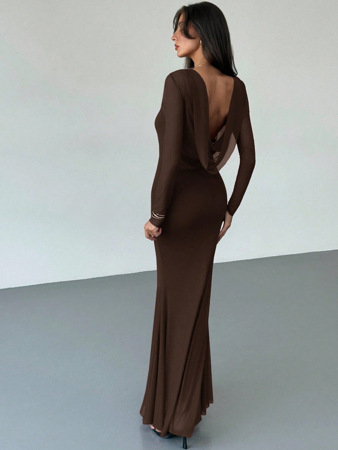 Rochie maxi SHEIN, maro