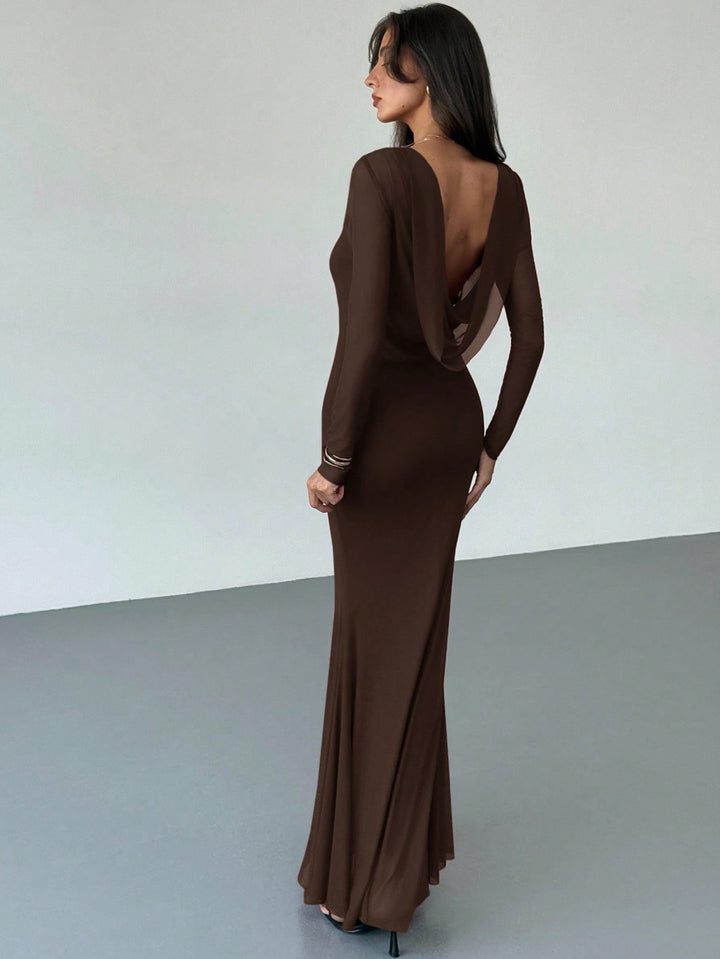 Rochie maxi SHEIN, maro