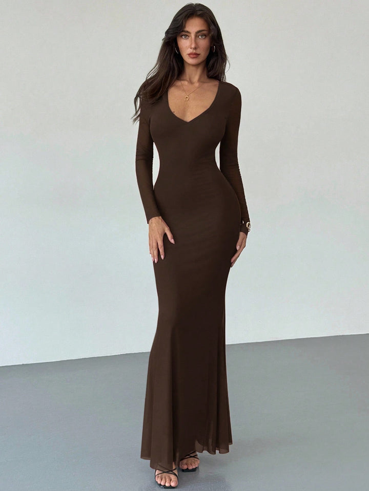 Rochie maxi SHEIN, maro