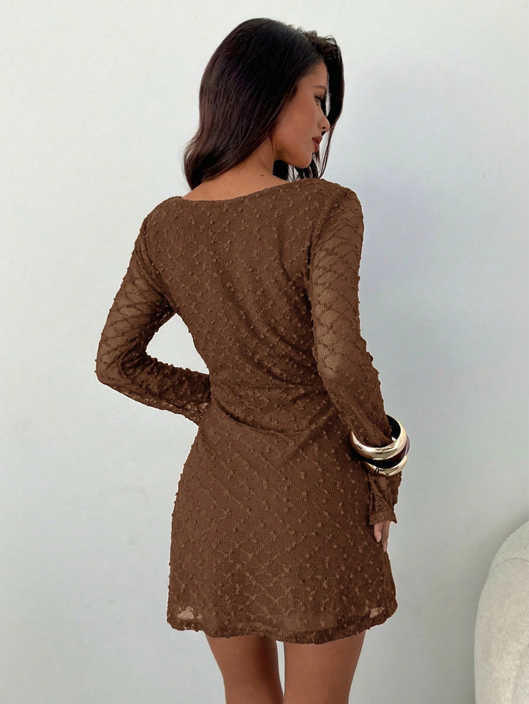 Rochie scurtă SHEIN, maro