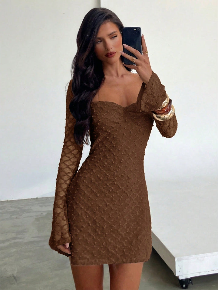 Rochie scurtă SHEIN, maro