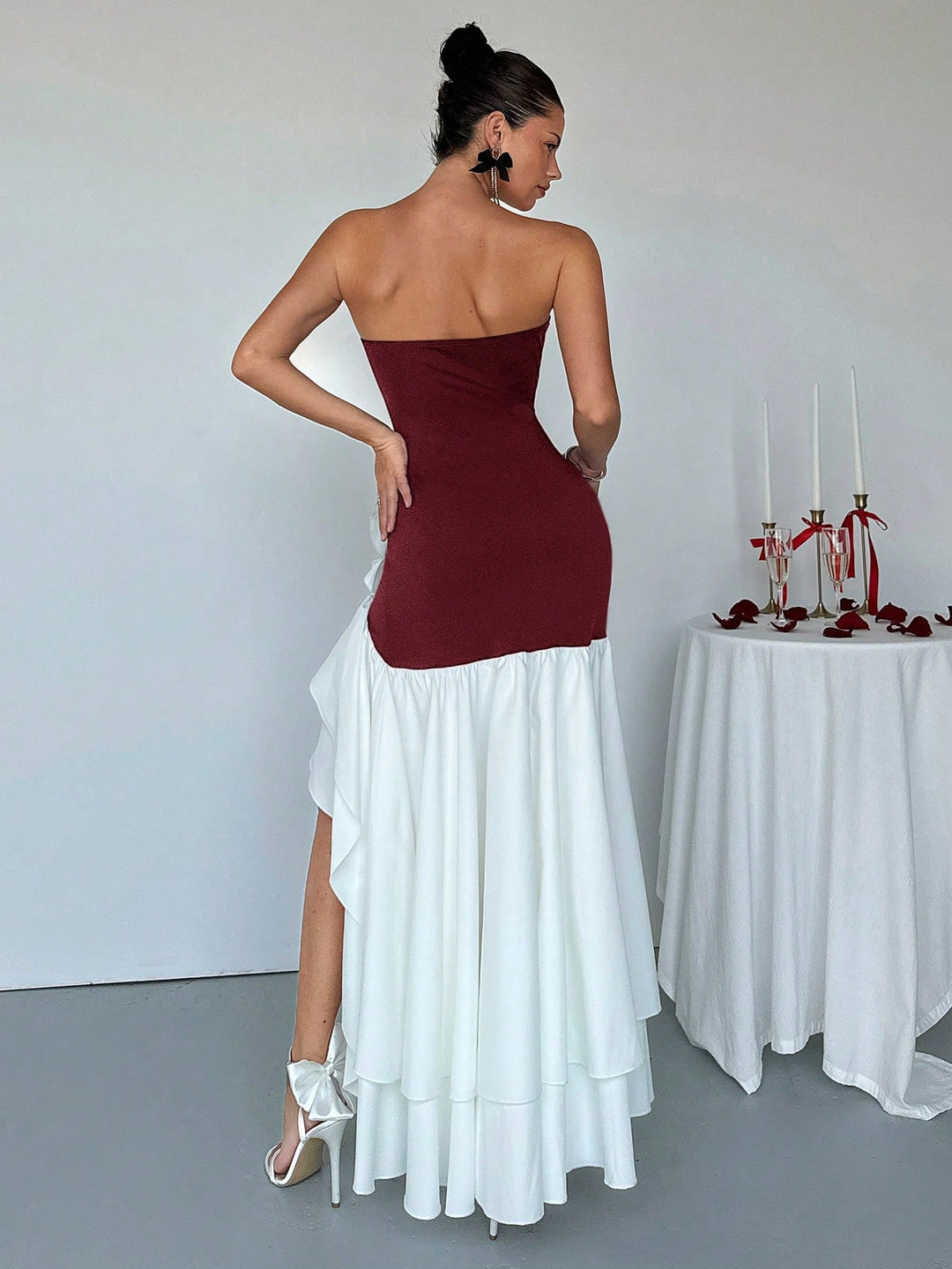 Rochie maxi SHEIN, vișiniu