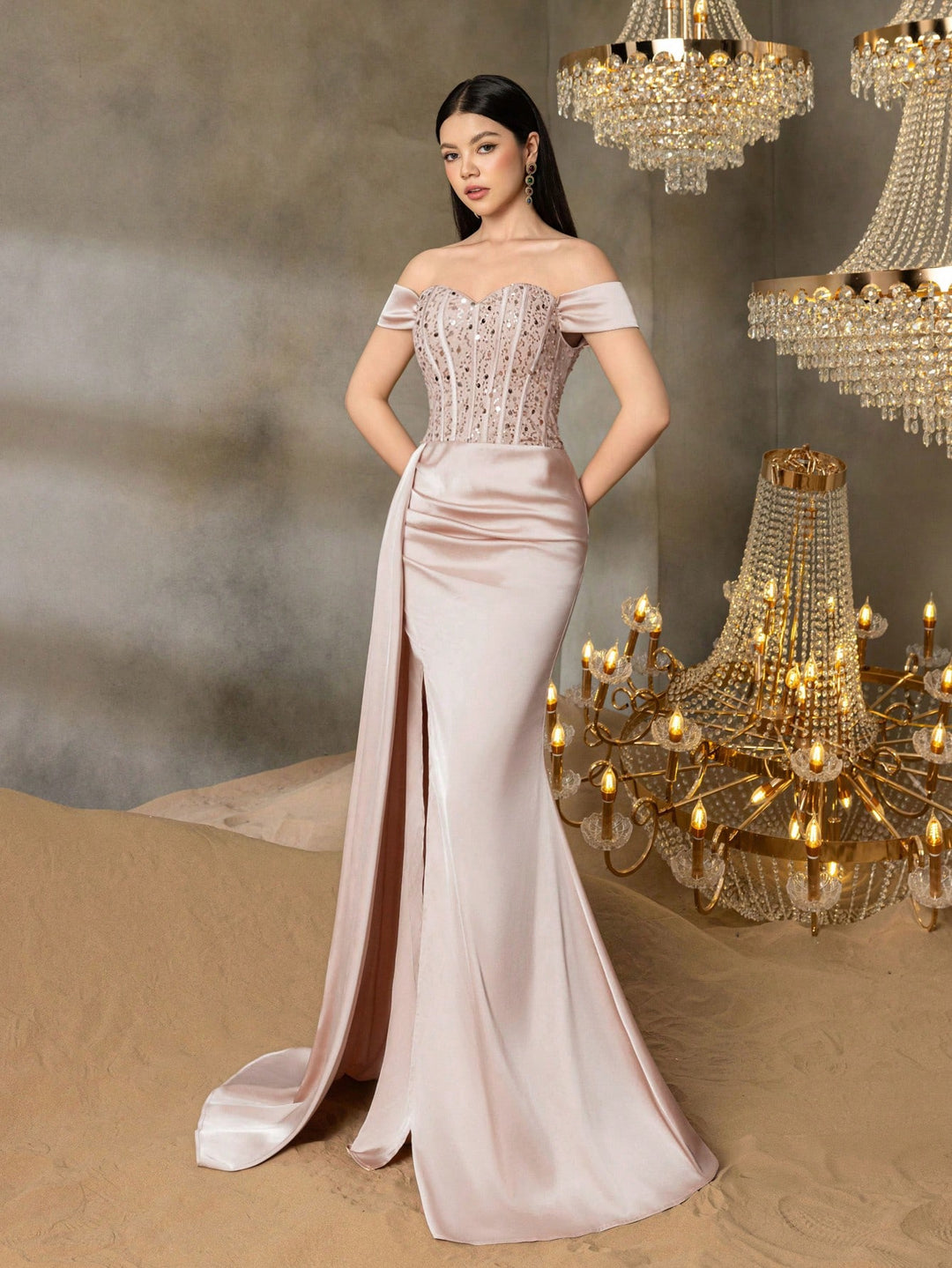 Rochie De Seară Shein, Auriu