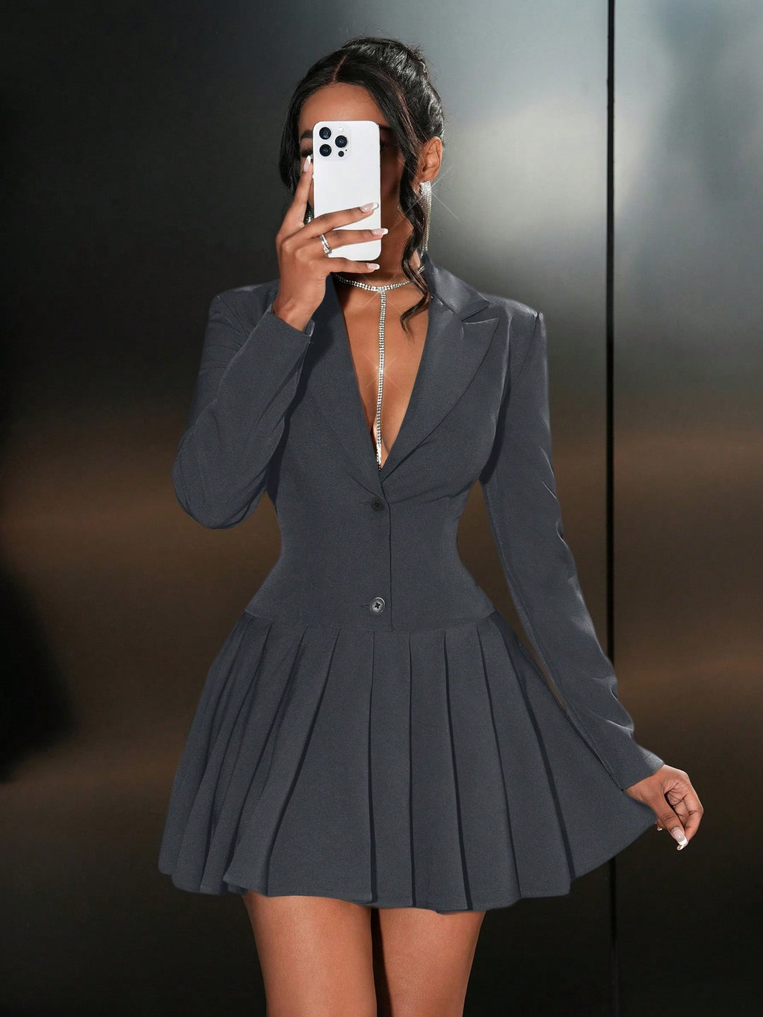 Rochie mini SHEIN, gri
