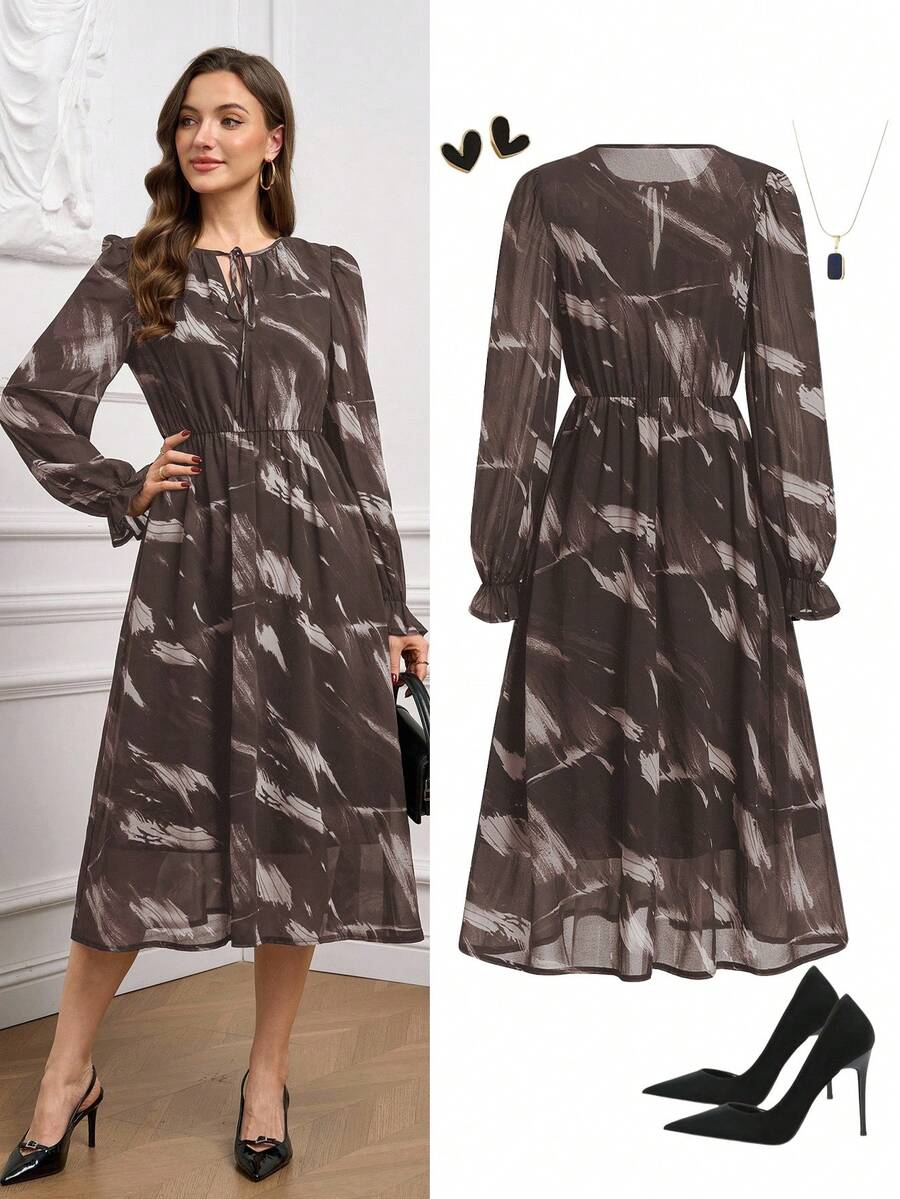 Rochie maxi SHEIN, maro