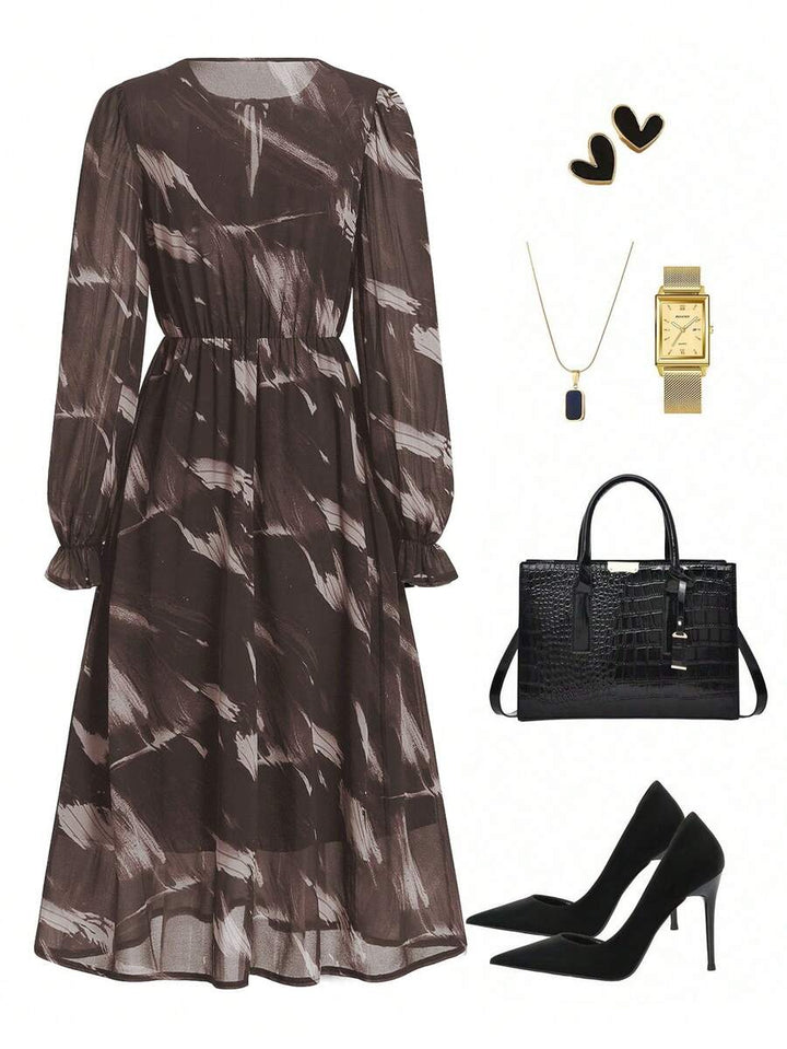 Rochie maxi SHEIN, maro
