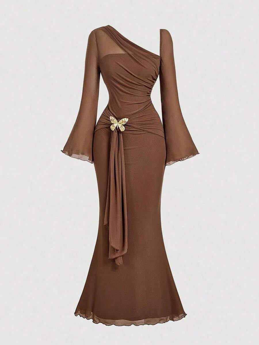 Rochie maxi SHEIN, maro