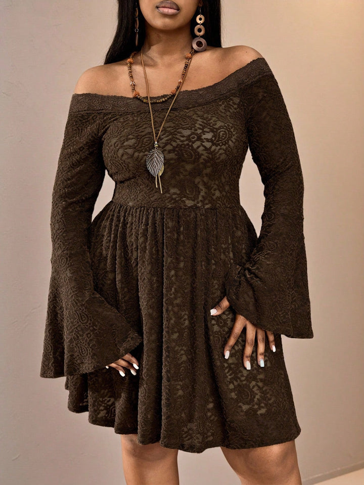 Rochie midi SHEIN, maro
