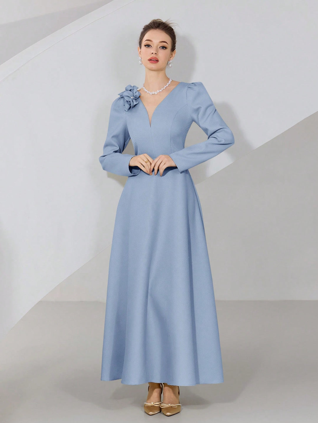 Rochie maxi SHEIN, albastru