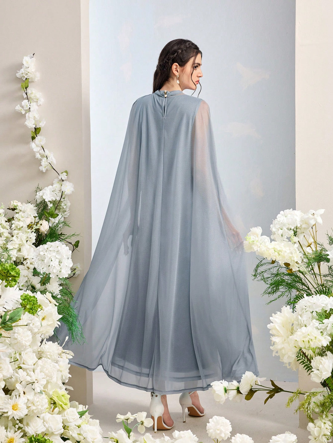 Set caftan și jalabiya SHEIN, verde