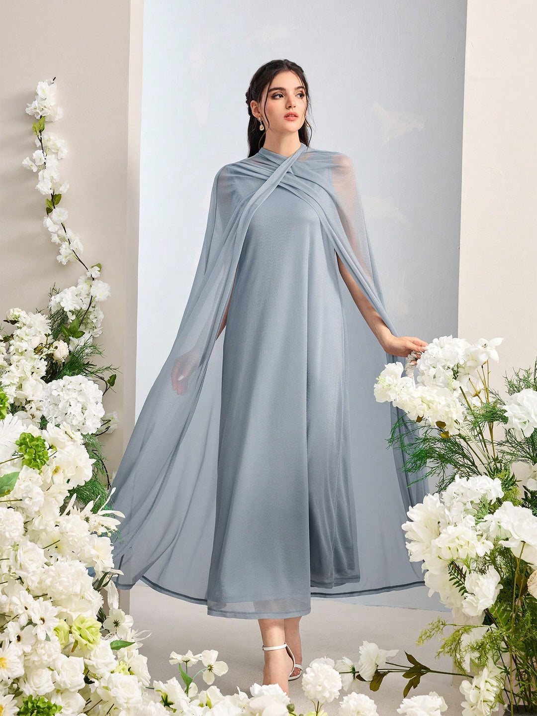 Set caftan și jalabiya SHEIN, verde