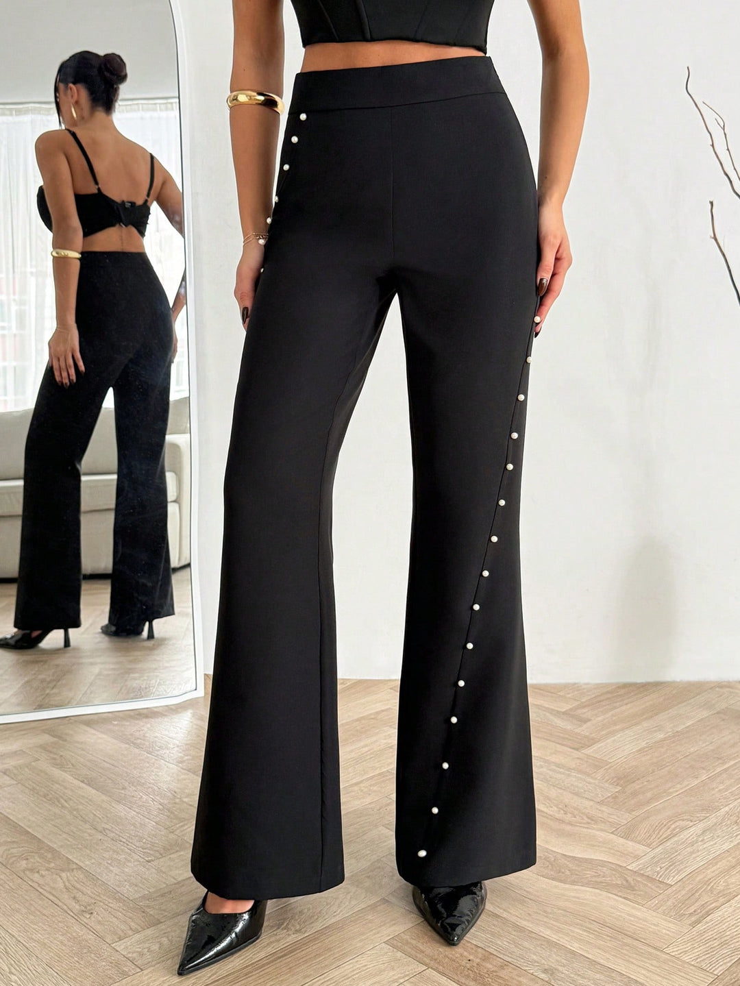 Pantaloni SHEIN, negru