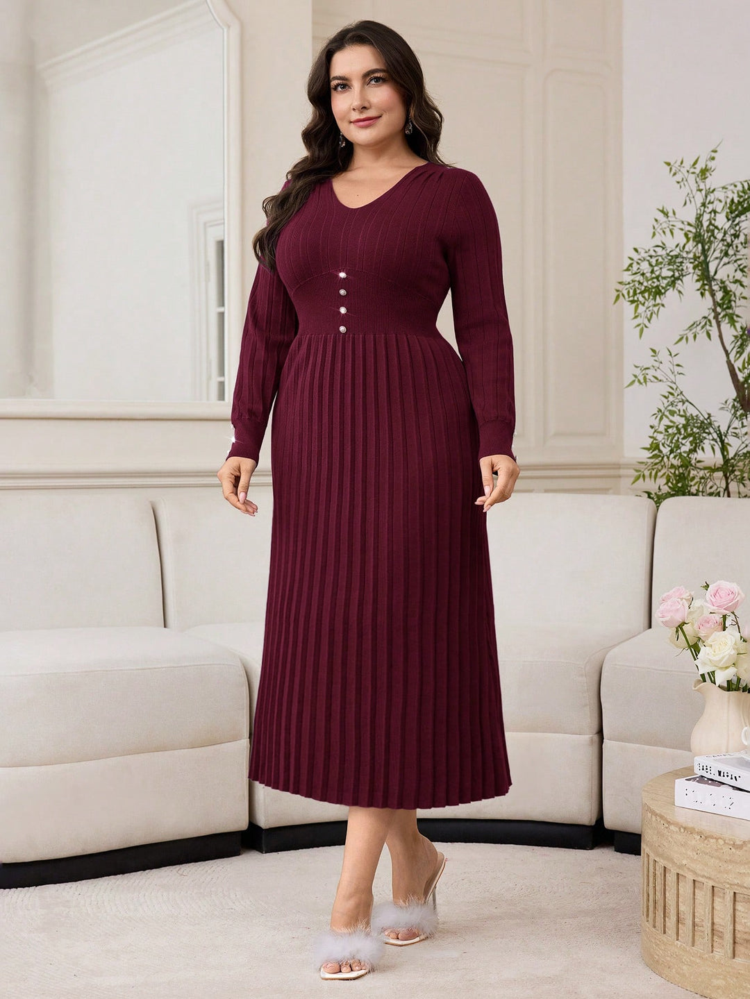 Rochie SHEIN, vișiniu