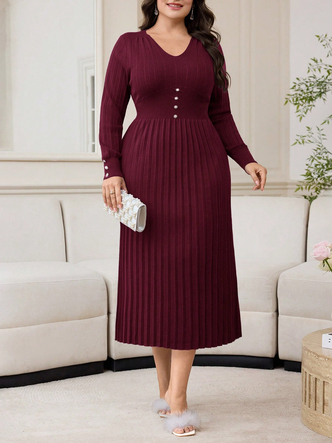 Rochie SHEIN, vișiniu