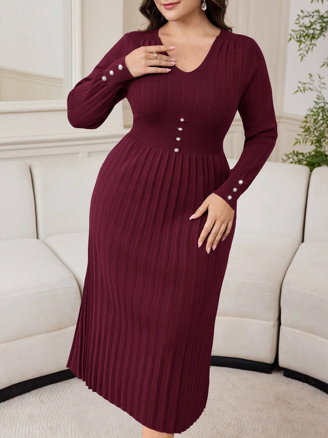 Rochie SHEIN, vișiniu