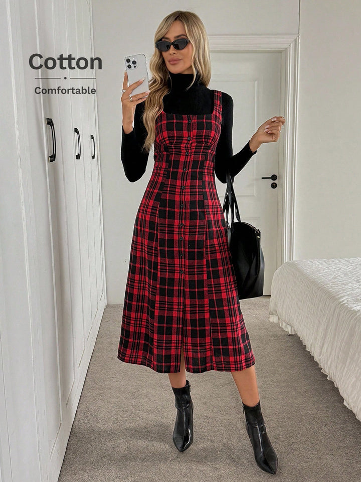 Rochie midi SHEIN, roșu