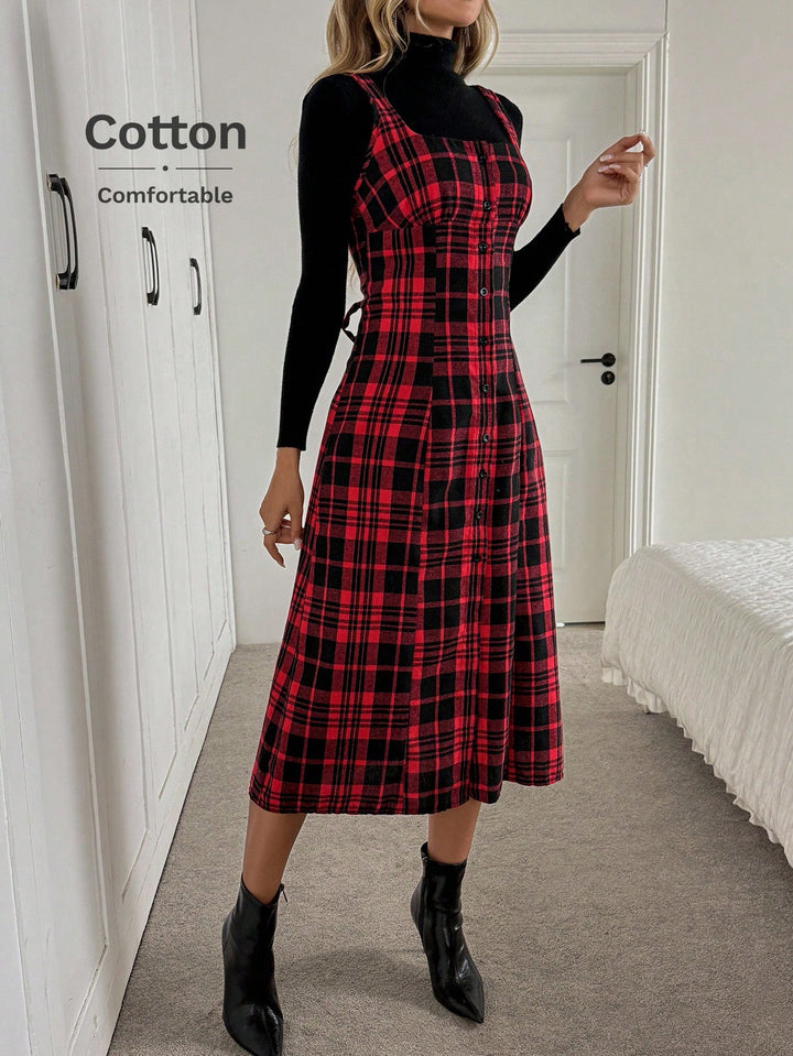 Rochie midi SHEIN, roșu